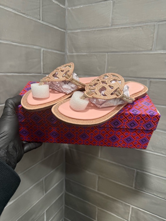 Tory Burch Pink Glitter Sandals